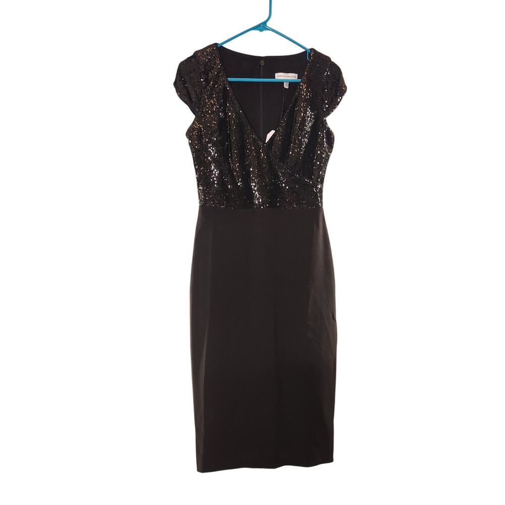 DRESS THE POPULATION NWT Jaleah Midi Sequin Dress, Size Small